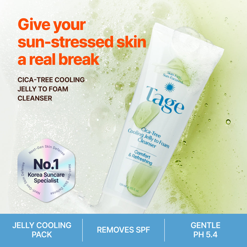 Tage - Cica-Tree Cooling Jelly To Foam Cleanser